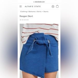 Altar’d State Reagan Skort NWT size S